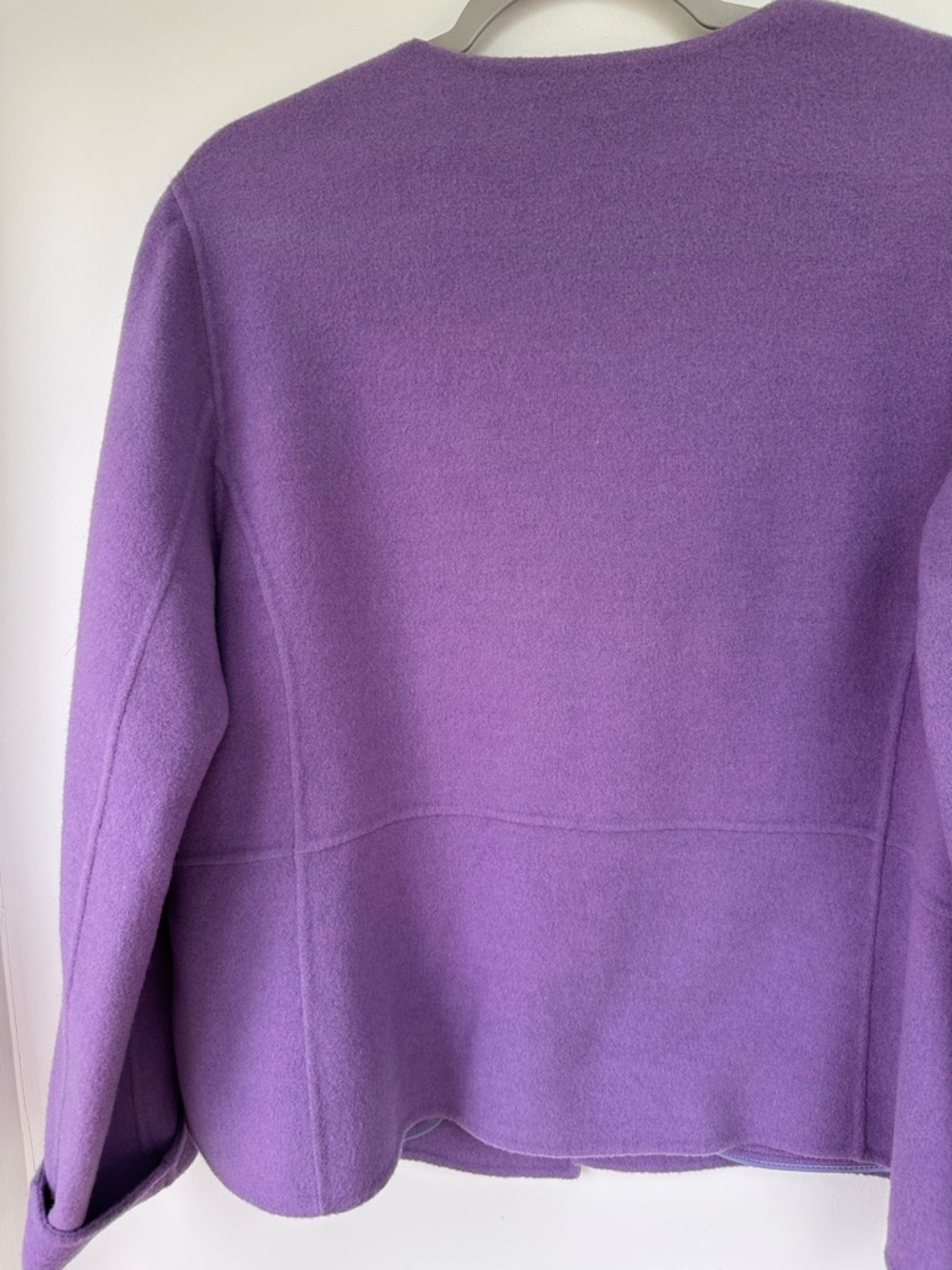 Eileen Fisher Lavender Open-Front Wool Blend Jacket - Picture 4 of 7